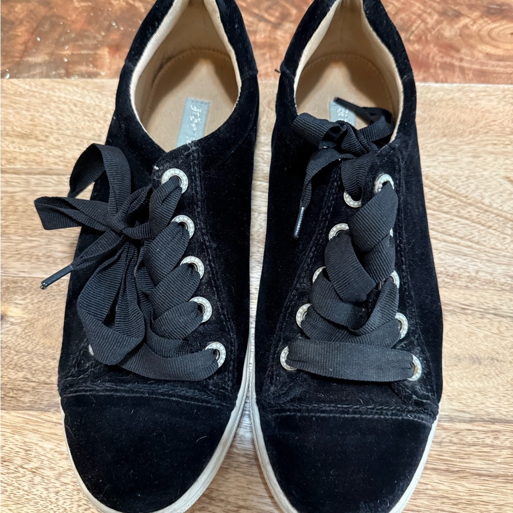 Betsey Johnson Black Velvet Sneakers